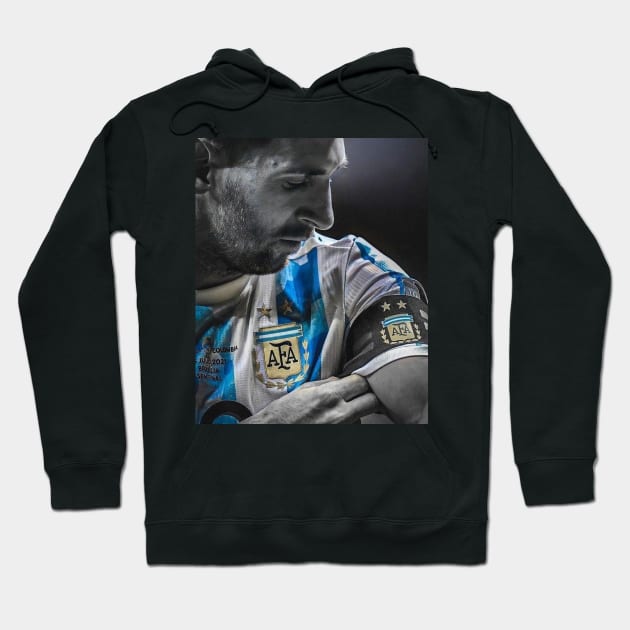 Messi 10 Captain Argentina Hoodie by LustraOneOne